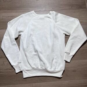 Vintage Sweatshirt by Pannill Sweats Pastel White Crewneck (Medium) Fits Small